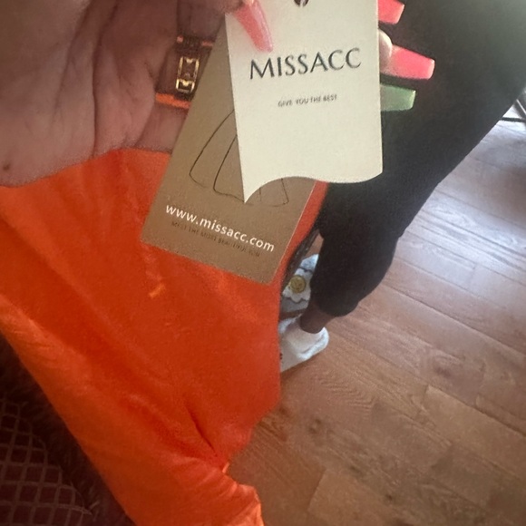 Sheath/Column Halter Charmeuse Bridesmaid Dresses With High Split - Picture 12 of 13